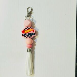 Girl Mama Pink Keychain
